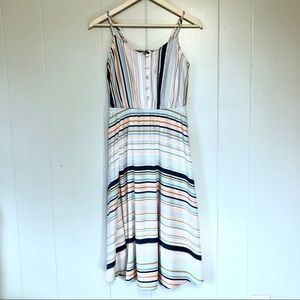 Lauren Conrad striped dress. Detailed back. Size 6